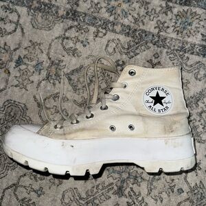 white platform converse